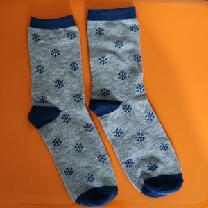 Blue and Gray Patterned Men's Socks